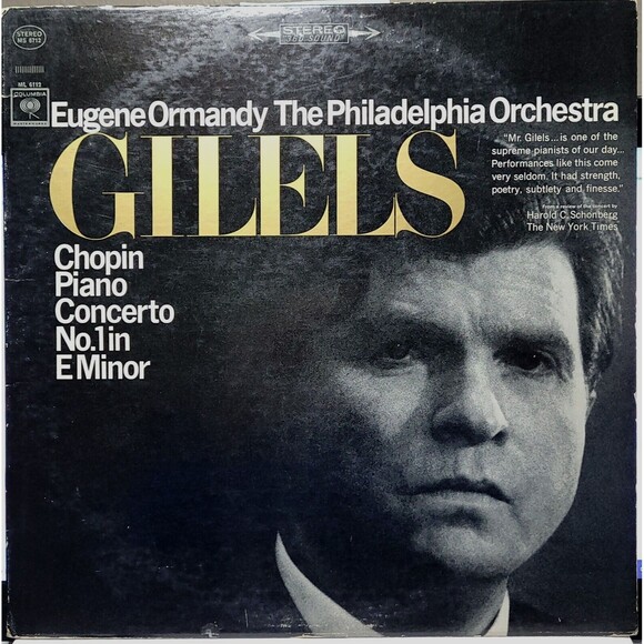 Gilels Ormandy LP Record Piano Concerto No.1 In E Minor on Columbia VG/VG+ - Picture 1 of 4
